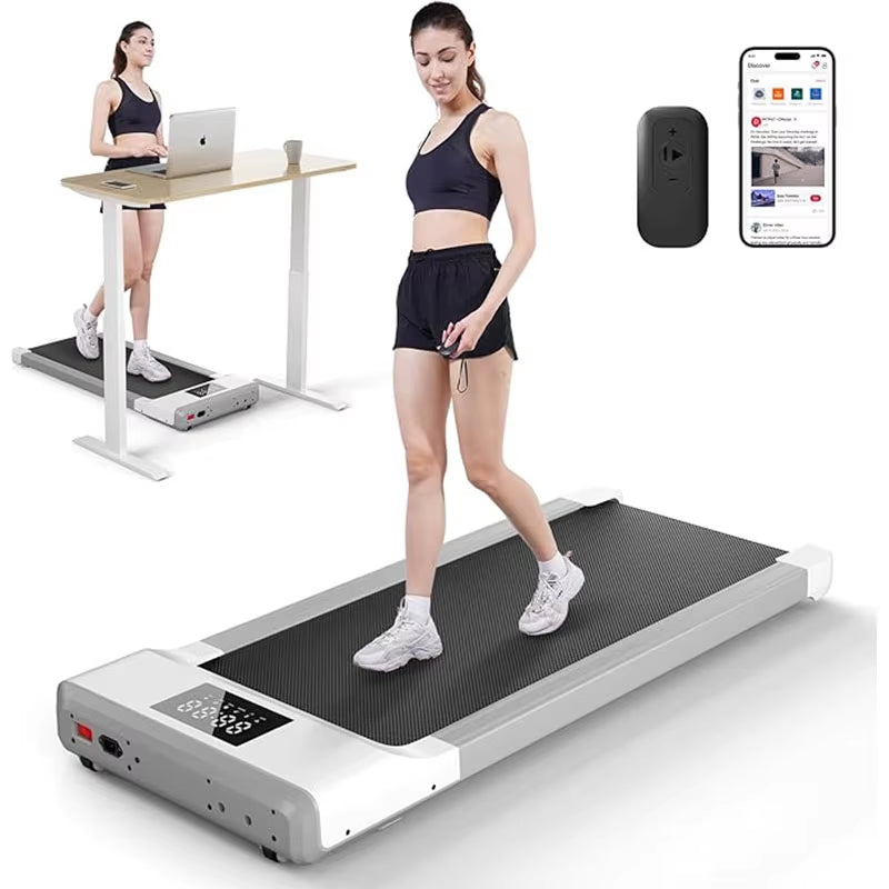 Portable Under-Desk Walking Pad – Slim Treadmill with Remote Control