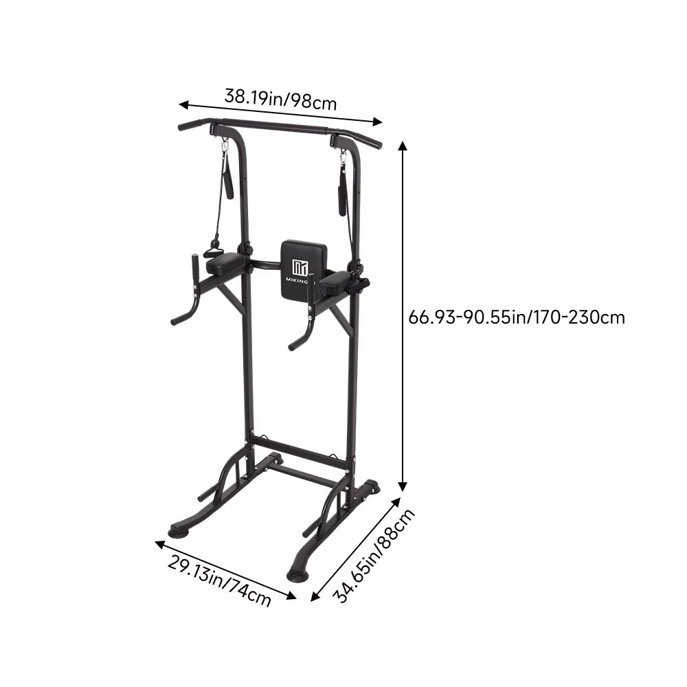 Multi-Functional Power Tower – Adjustable Height Pull Up & Dip Station