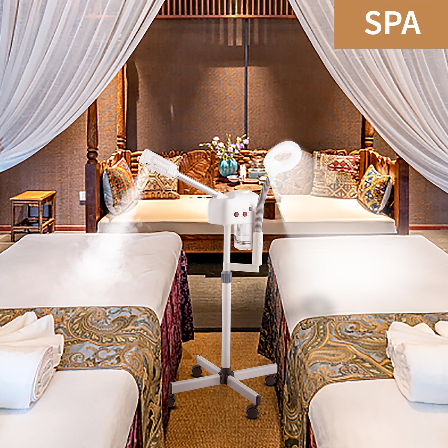 ABS Shell PC Water Cup Cross Iron Pin with 3X Magnifying Glass White Spray Machine