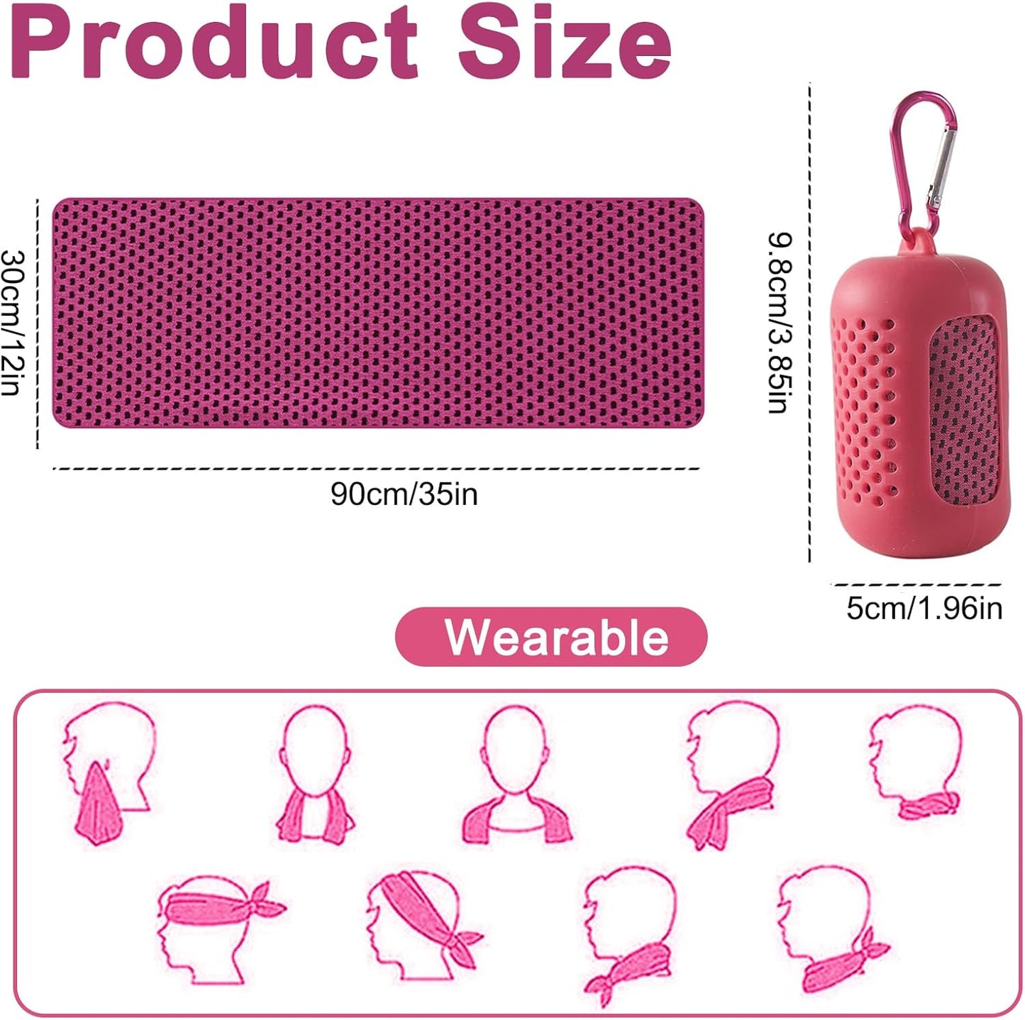 3-Pack Cooling Gym Towels – Soft Microfiber with Portable Silicone Storage Case