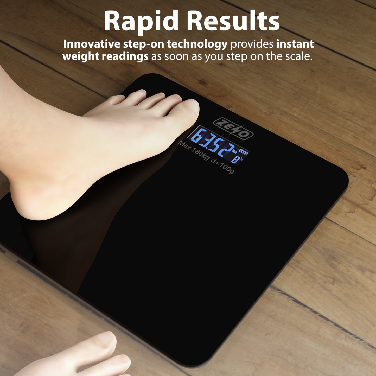 Digital Bathroom Scale – LCD Display Body Weight Scale (High Precision)
