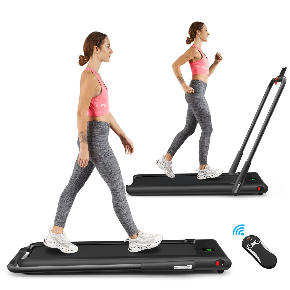 Foldable Electric Treadmill with LED Display & Bluetooth Speaker – Home Cardio Machine