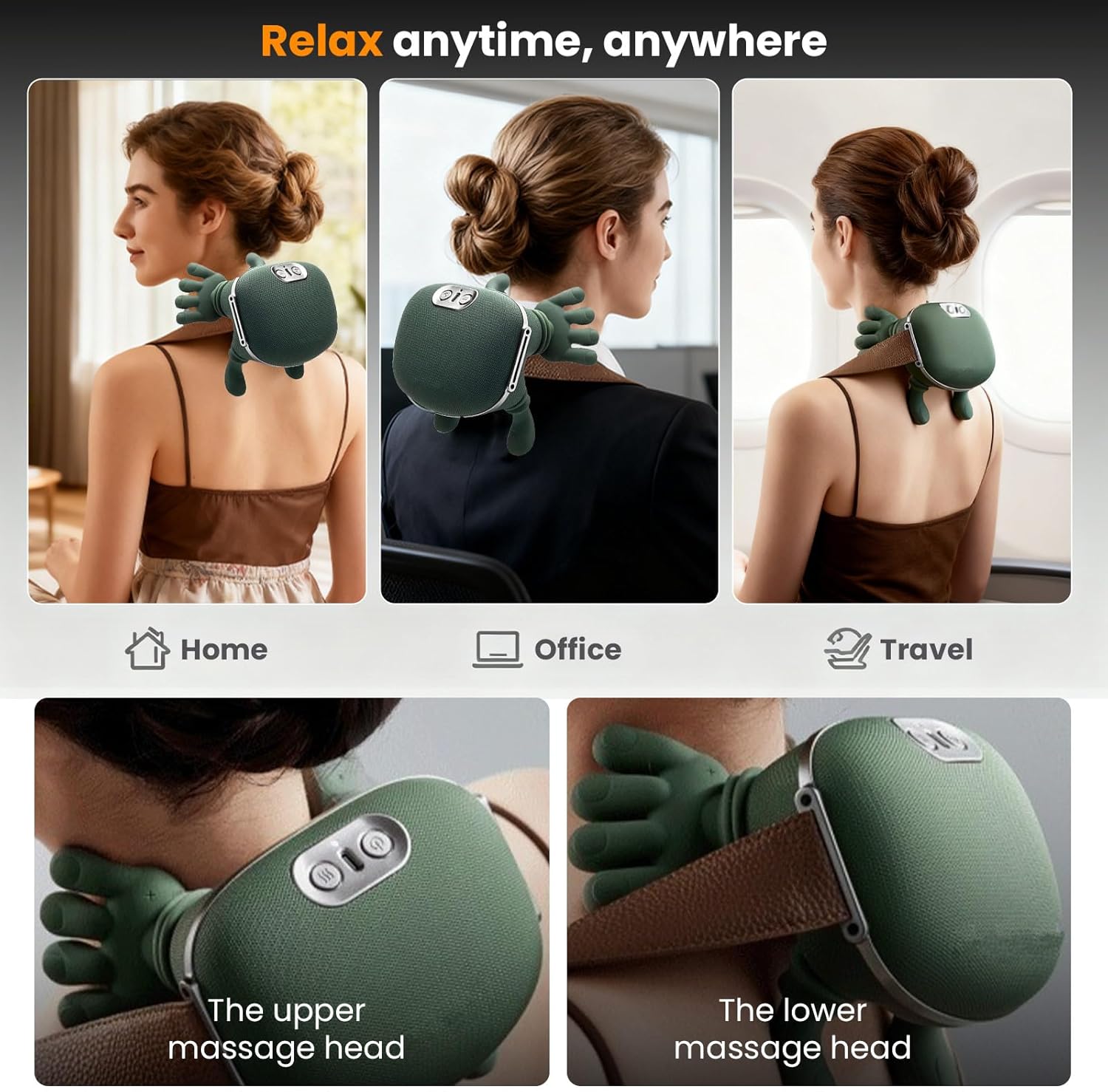 Bionic Heated Neck & Shoulder Massager – Deep Tissue, Pain Relief, Heat Therapy