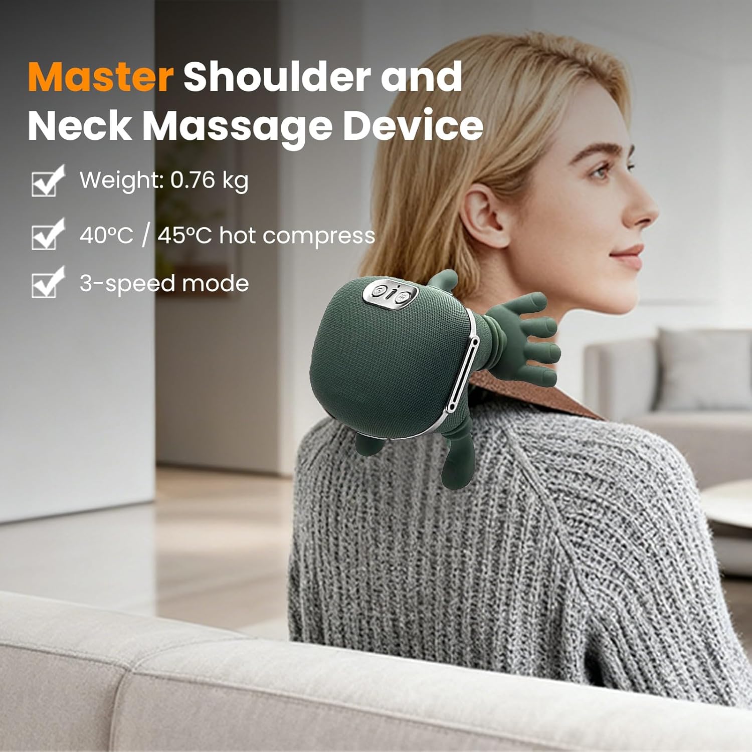 Bionic Heated Neck & Shoulder Massager – Deep Tissue, Pain Relief, Heat Therapy
