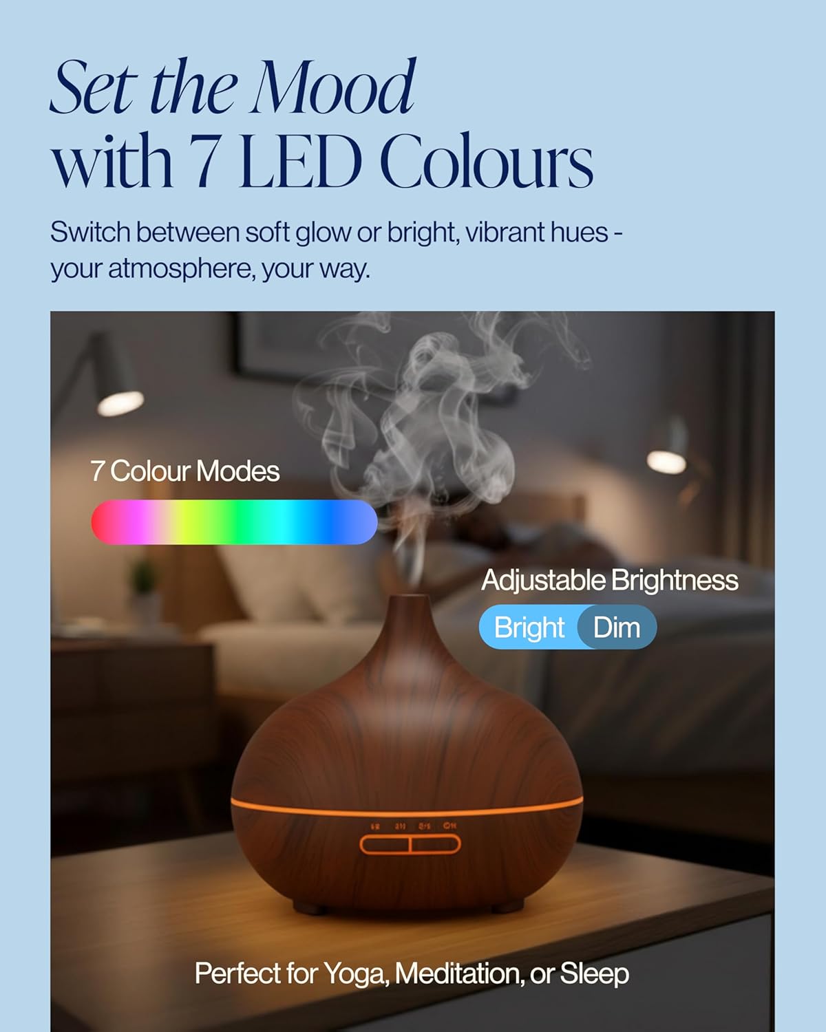 500ML Essential Oil Diffuser + 8 Premium Oils – Ultrasonic Cool Mist Aroma & Relaxation