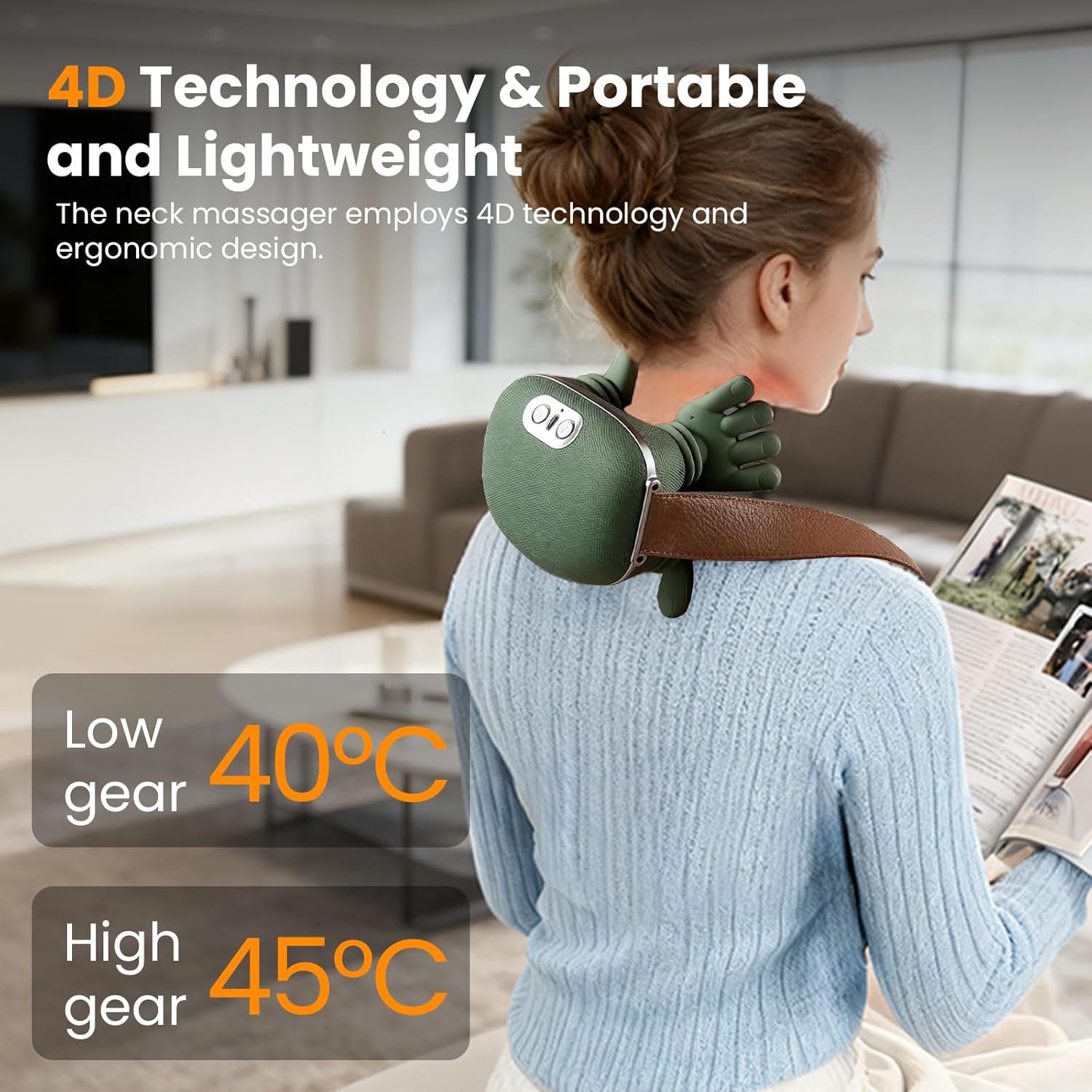 Bionic Heated Neck & Shoulder Massager – Deep Tissue, Pain Relief, Heat Therapy