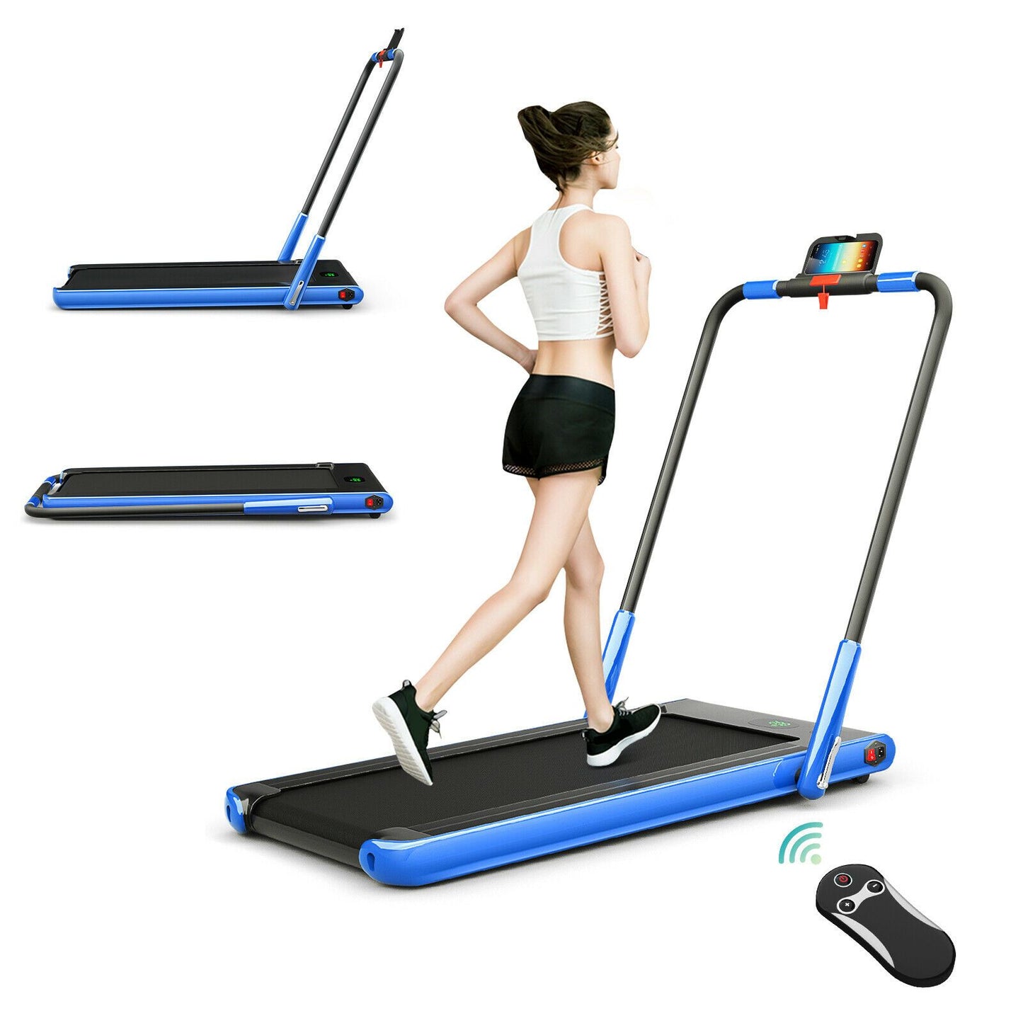 Foldable Electric Treadmill with LED Display & Bluetooth Speaker – Home Cardio Machine
