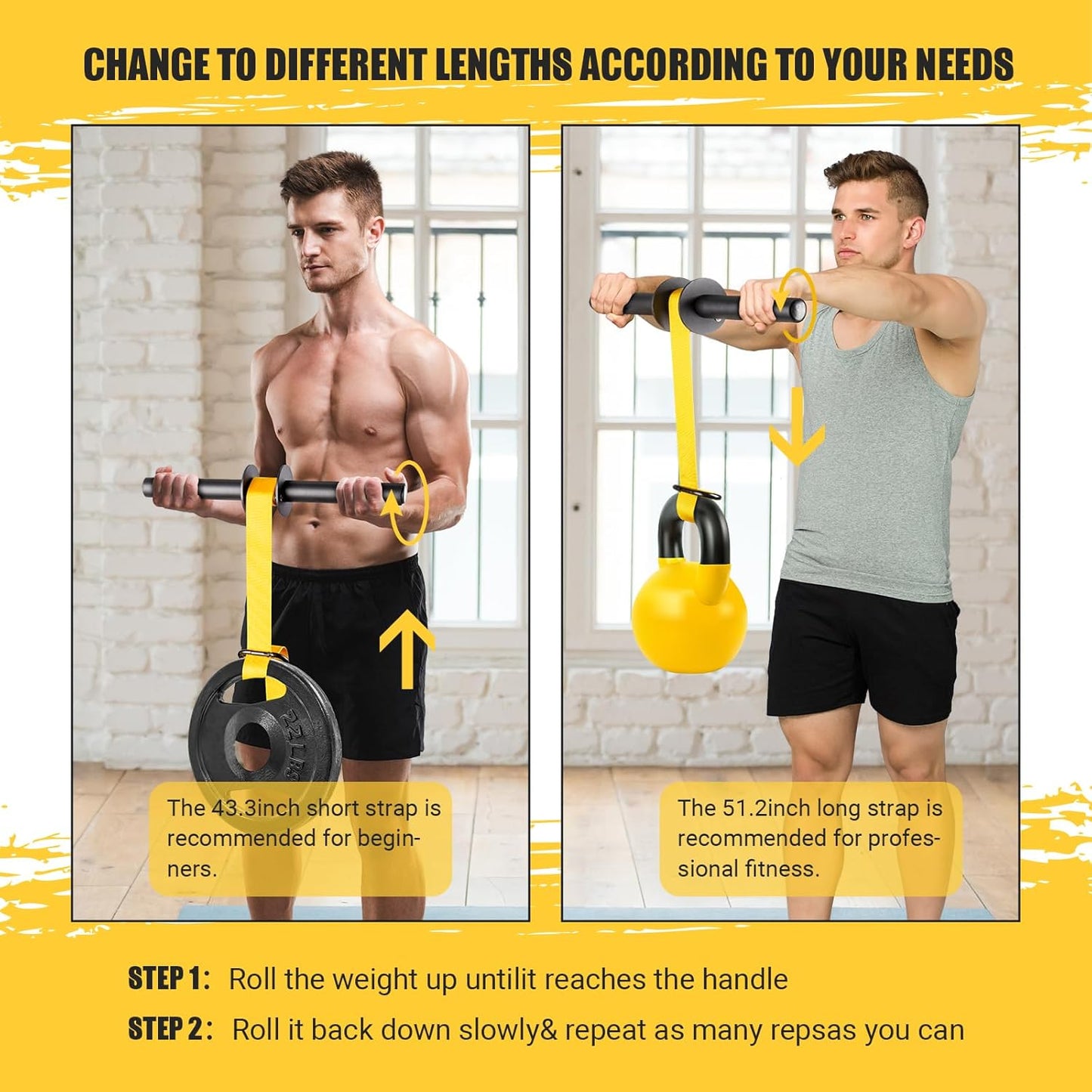 Forearm Trainer & Wrist Roller – Grip Strengthener for Home & Gym