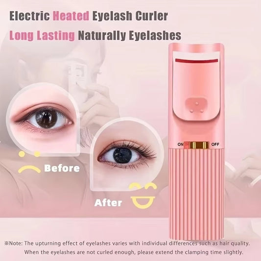 Eyelash Curler Device Makeup Tools Electric Heated Eyelash Curler Long-Lasting Curl Perm Eyelashes Clip Electric Eye Lash