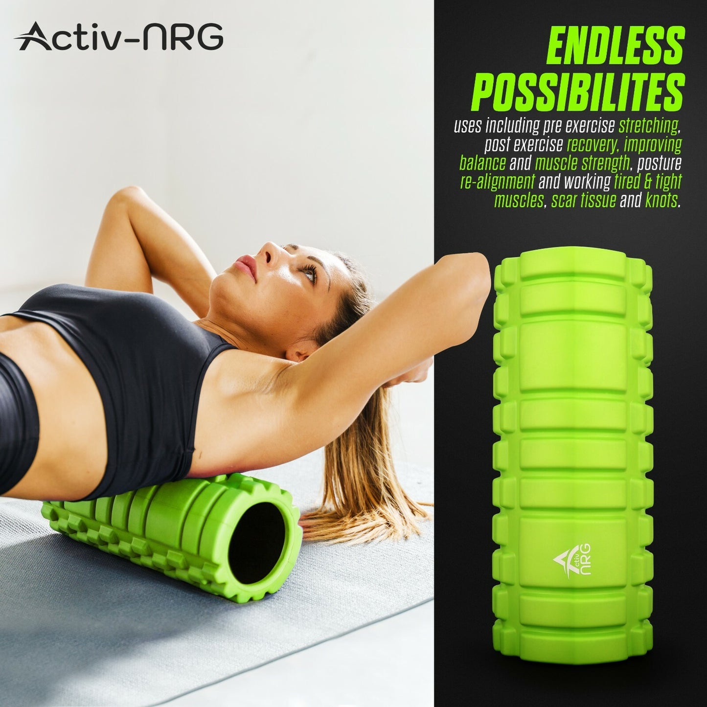 Foam Fitness Roller for Deep Tissue Massage Grid Muscle Trigger Point Muscles