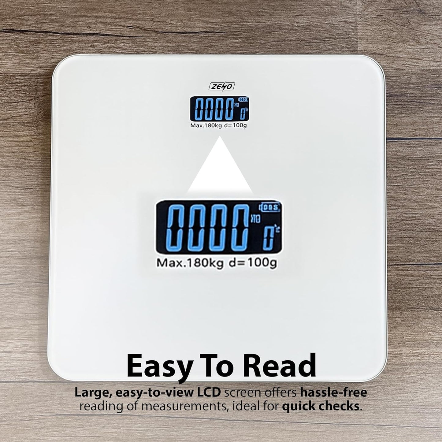 Digital Bathroom Scale – LCD Display Body Weight Scale (High Precision)