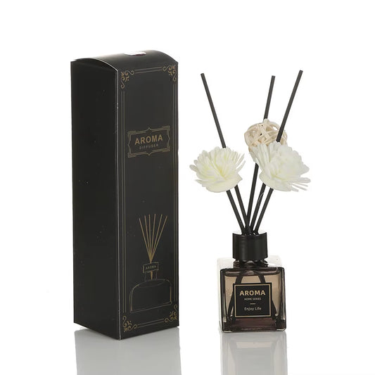 YXY 50Ml Hilton Hotel Reed Diffuser Sets Jasmine Reed Diffuser Bottle with Plastic Flower Home Scents Aromatherapy Essential Oil