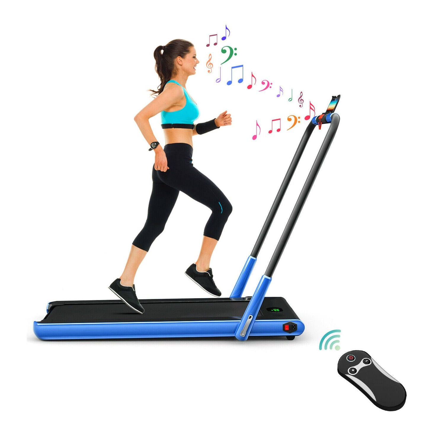 Foldable Electric Treadmill with LED Display & Bluetooth Speaker – Home Cardio Machine
