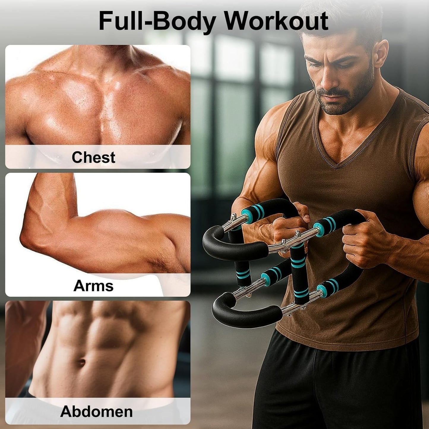 Saker Twister Arm Trainer – Adjustable Chest & Arm Resistance Workout for Home Fitness