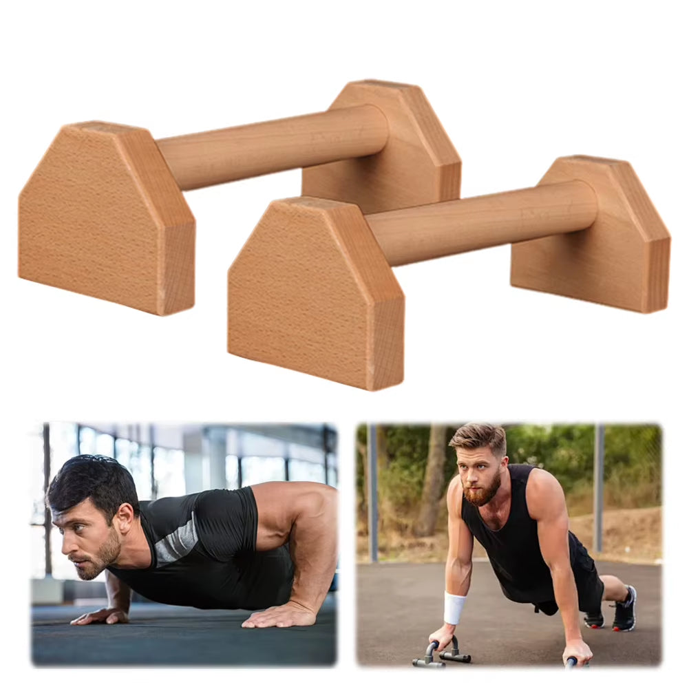 Wooden Push-Up Stand Push-Up Bar Non Slip Push Ups Rack Heavy Duty Push up Grip Handle Push-Up Bracket for Fitness Training