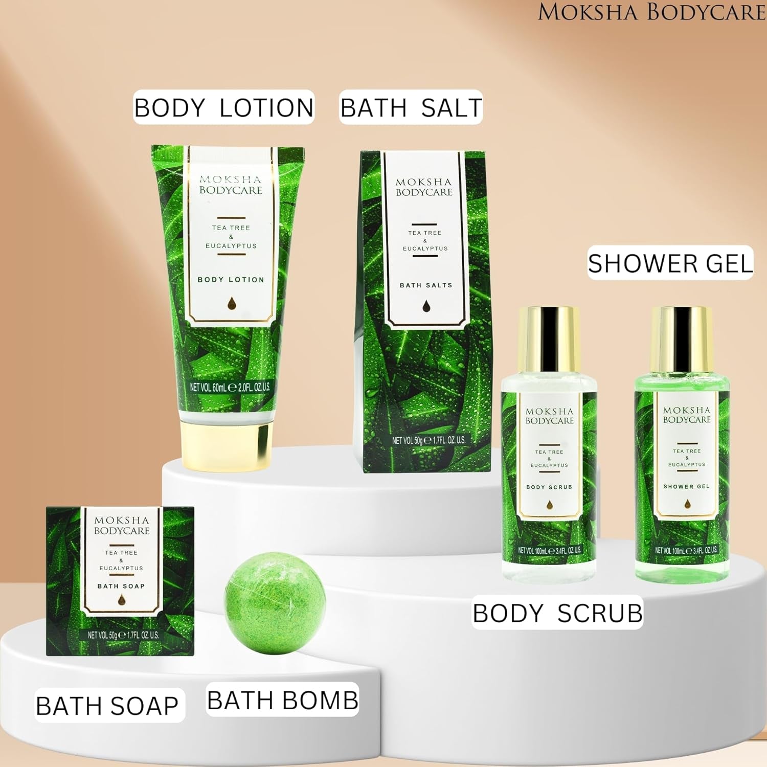 Spa Gift Sets for Women, Tea Tree Bath Gift Set with Body Lotion, Shower Gel, Spa Sets Gifts, Pamper Gifts for Women, Birthday Gifts Mothers Day Gifts, Christmas Gifts