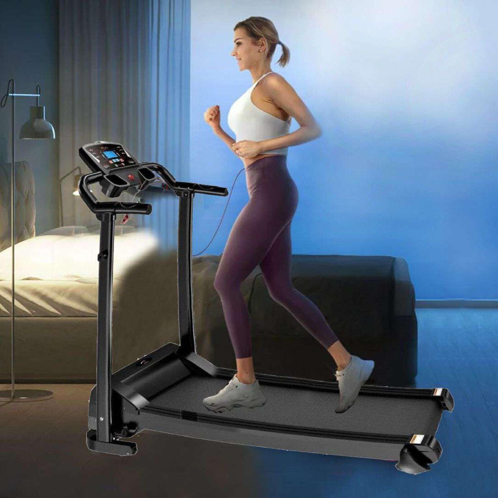 Electric Motorised Treadmill Folding Running Walking Machine Home Gym Workout