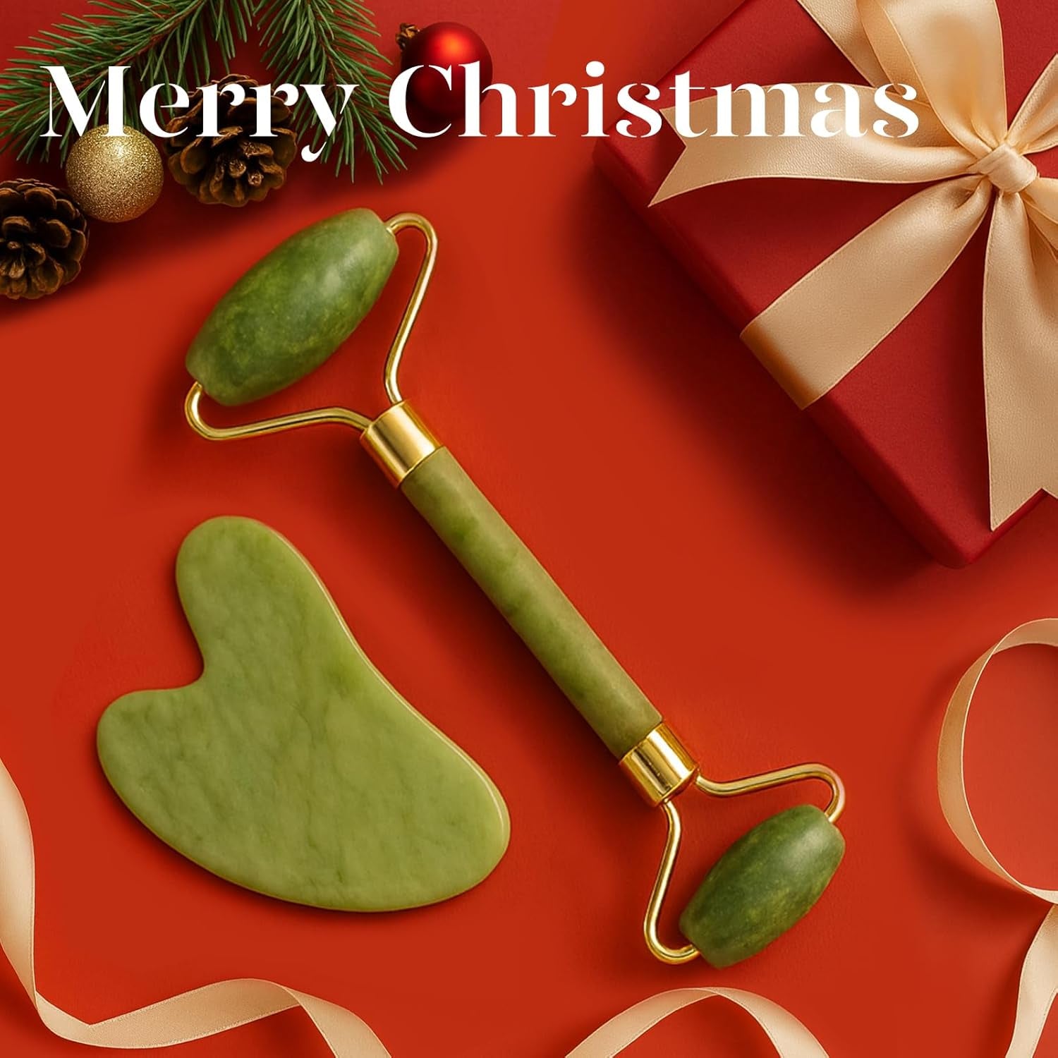 Gua Sha & Jade Roller Set – Face Sculpting, Puffiness Relief & Self-Care Massage Kit