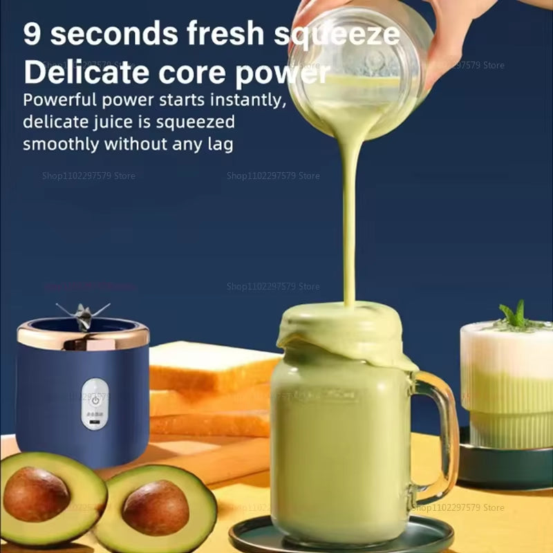 Portable Rechargeable Electric Juicer Double Cup Fruit Mixer Compact Food Milkshake Manufacturer Smoothie Juice Extraction