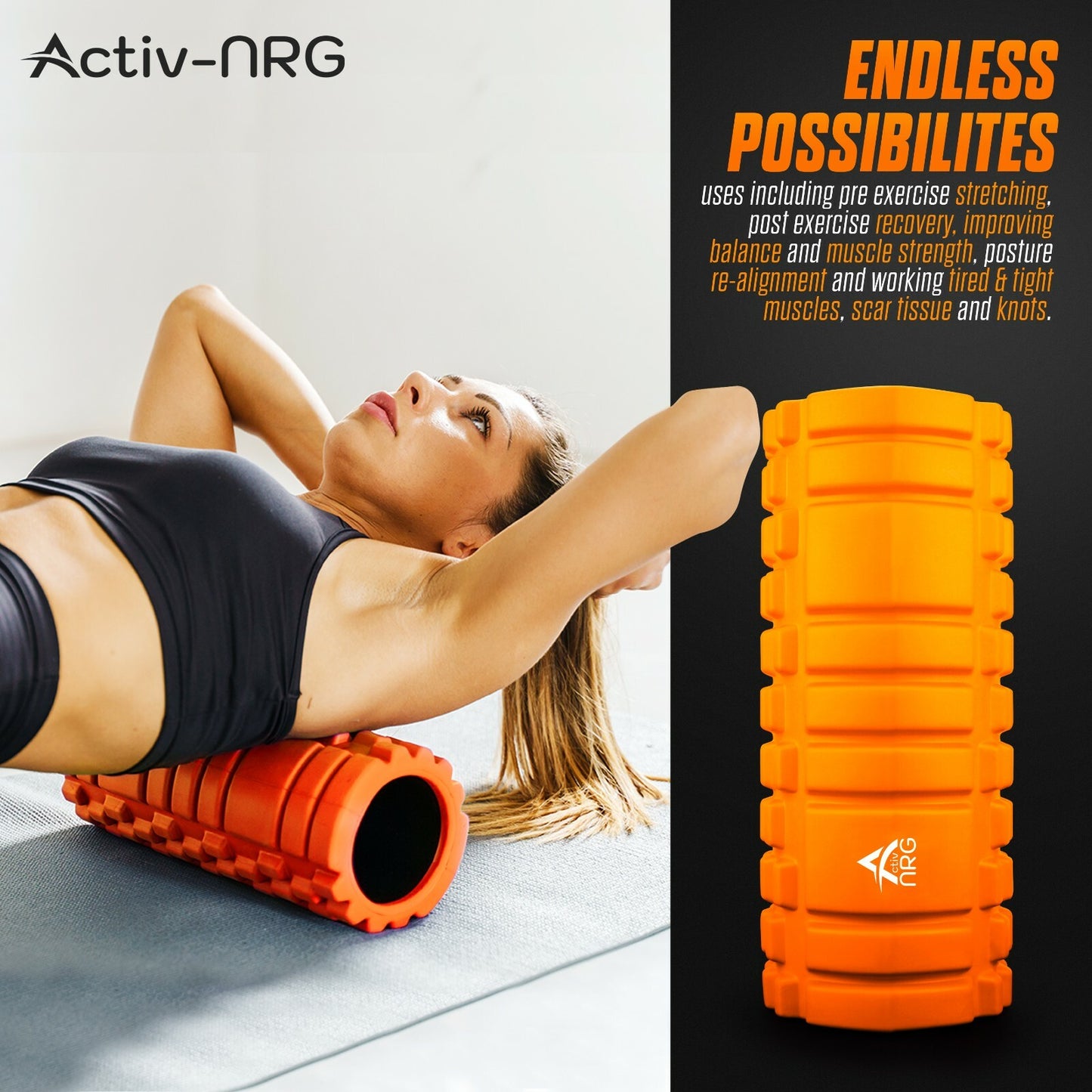 Foam Fitness Roller for Deep Tissue Massage Grid Muscle Trigger Point Muscles