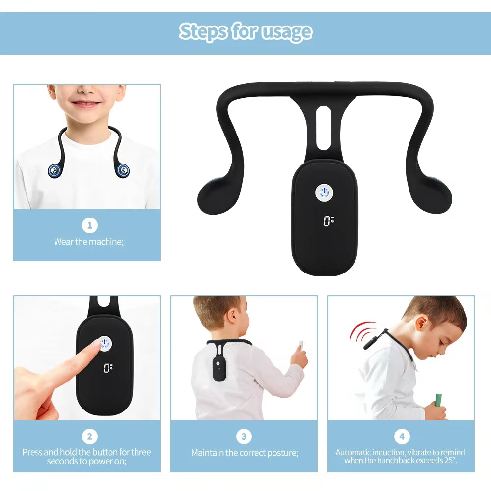 Smart Posture Corrector – Real-Time Vibration Back & Neck Alignment Trainer
