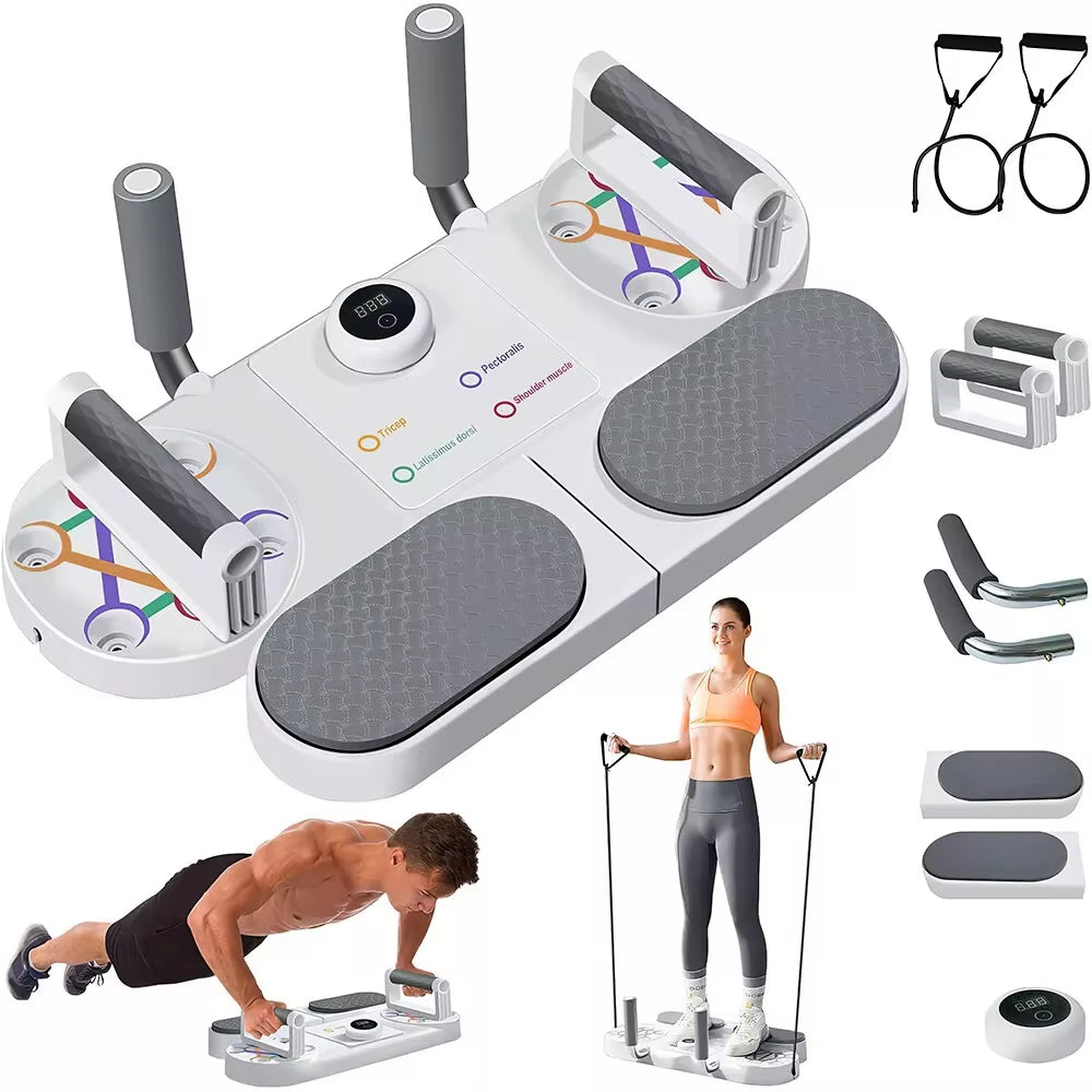 Portable Push Up Board – Multi-Function Color-Coded Workout System