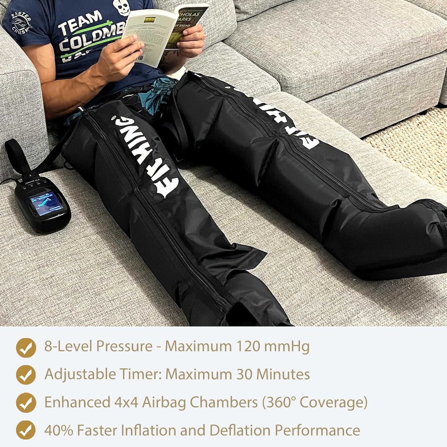 Leg Recovery Boots – Full-Leg Air Compression Massager for Pain & Circulation