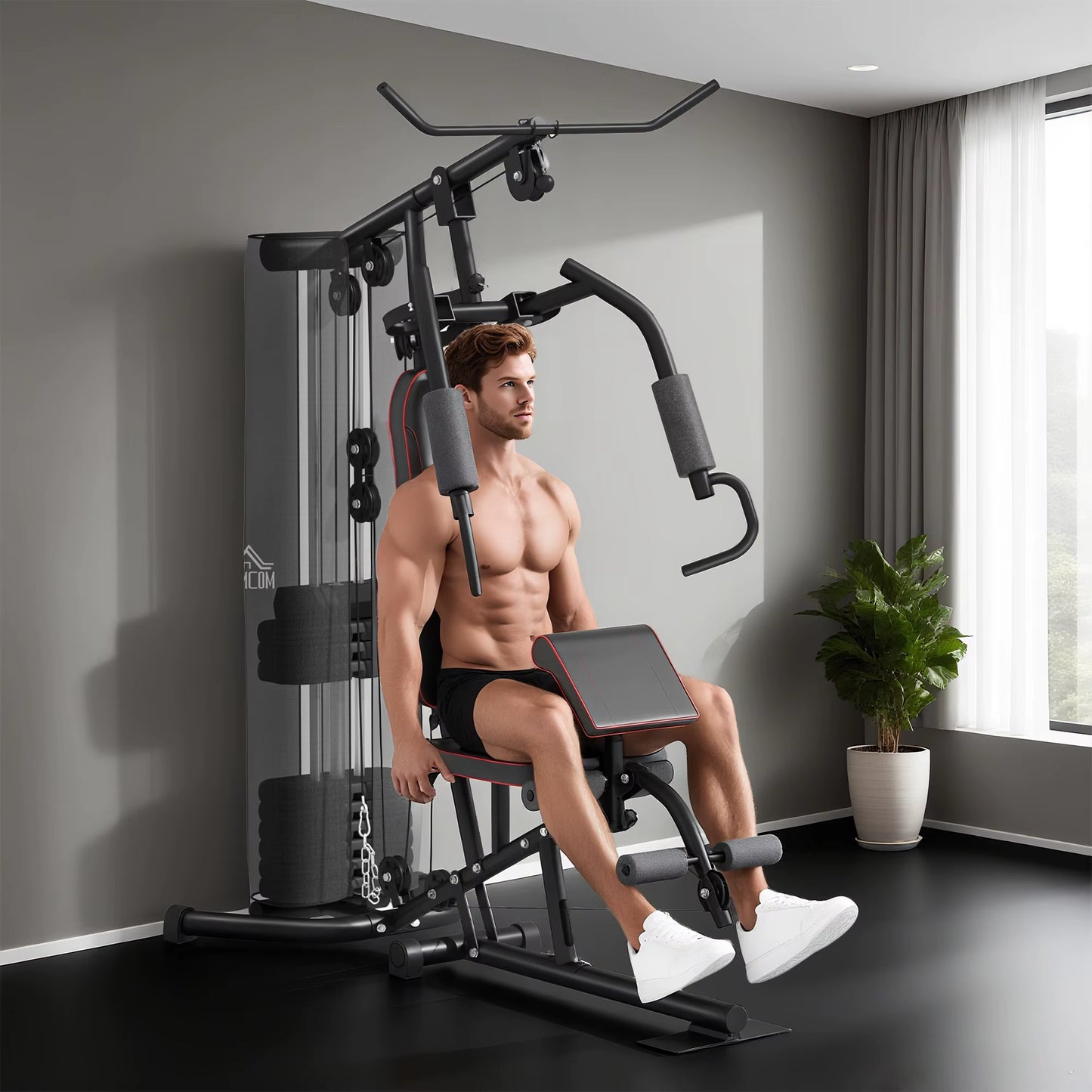 Multifunctional Home Gym Equipment Workout Station, Chest Station, Butterfly Press & Leg Developer