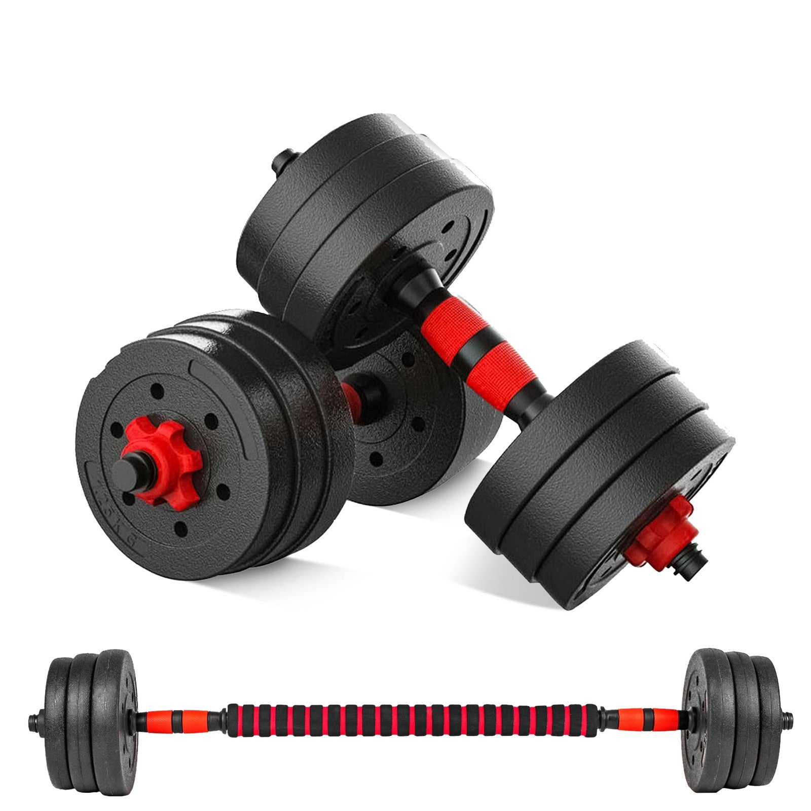 15/20/30/40 Kg Dumbbell Barbell Weight Set Pair Hand Weights Gym Fitness Workout