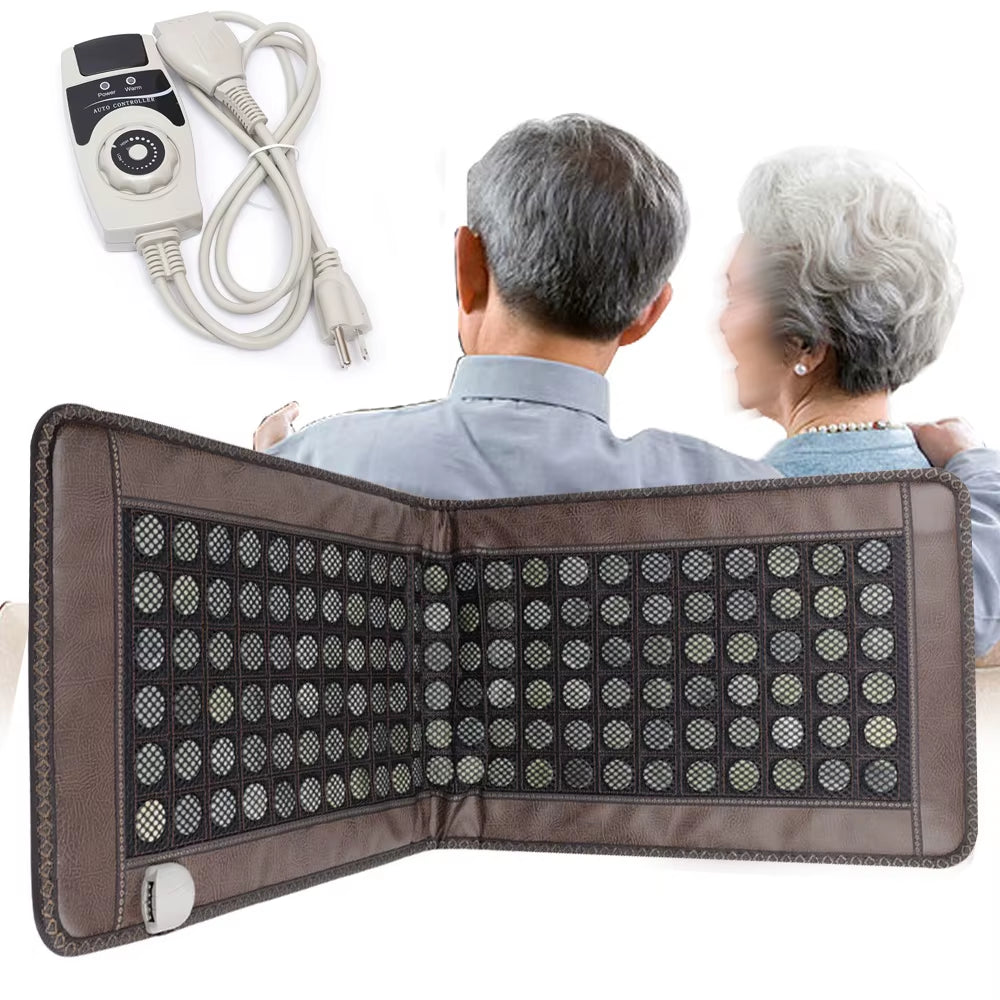 Far Infrared Heating Pad Natural Jade and Tourmaline Heating Mat Electric Stone Heating Mattress Full Body Relax