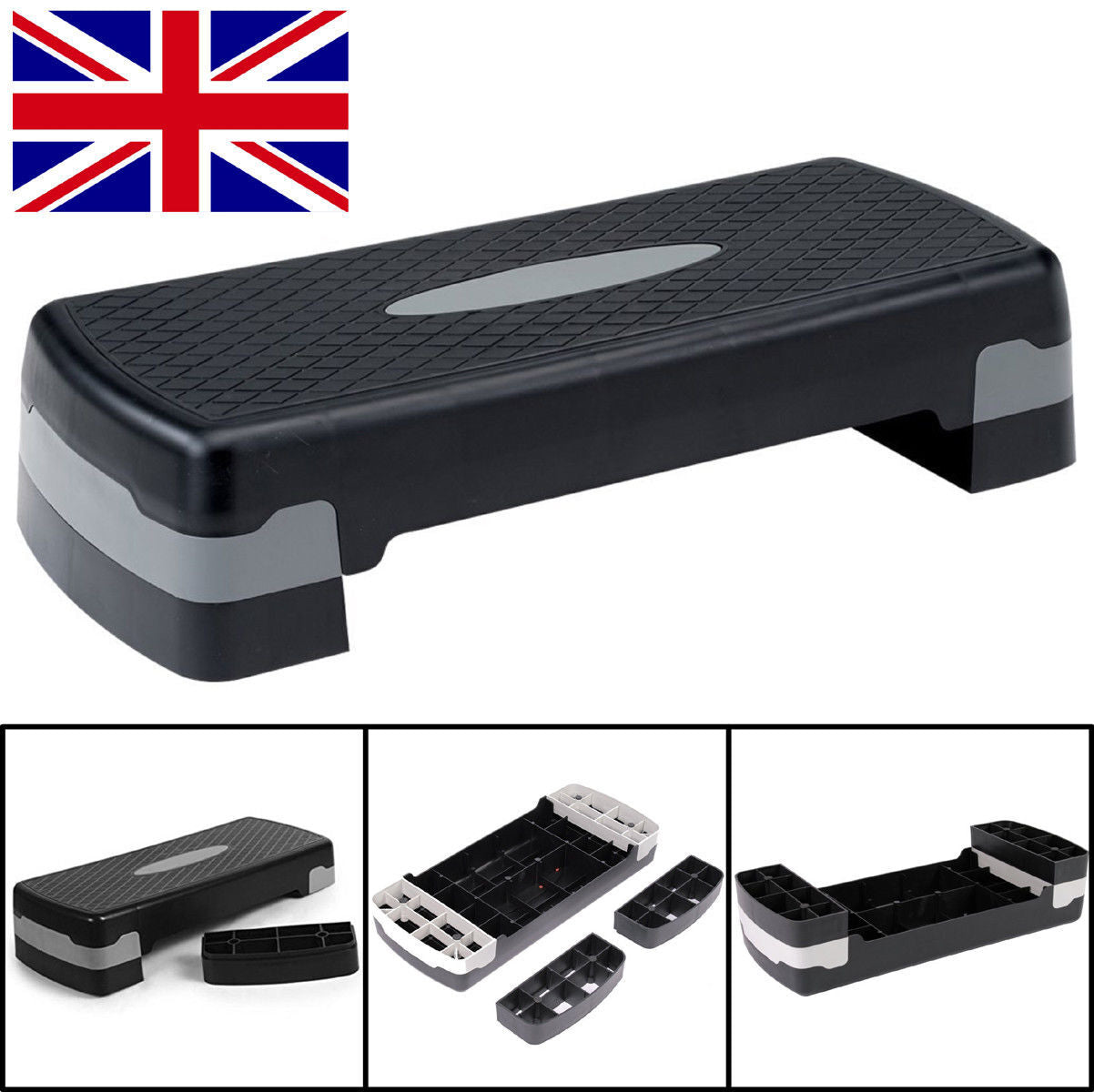 Adjustable Aerobic Step Exercise Stepper Cardio Yoga Pilates Training Gym Board