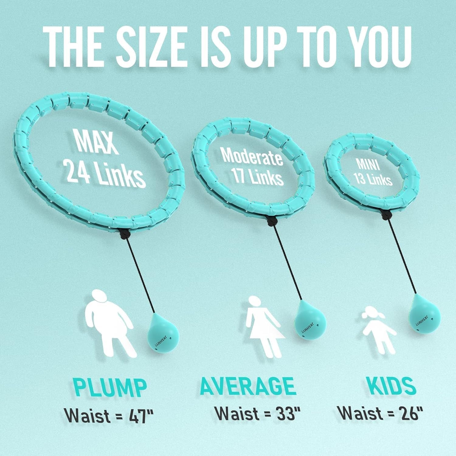 Weighted Infinity Hula Hoop for Fitness – Adjustable Smart Hoop for Home Workout & Weight Training