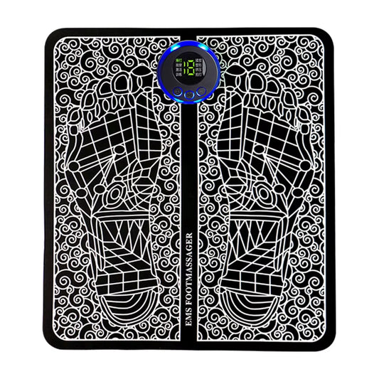 EMS Foot Booster Foot Circulation Massager 8 Modes USB Rechargeable Leg Muscle Stimulator Remote Control for Relax Feet and Legs