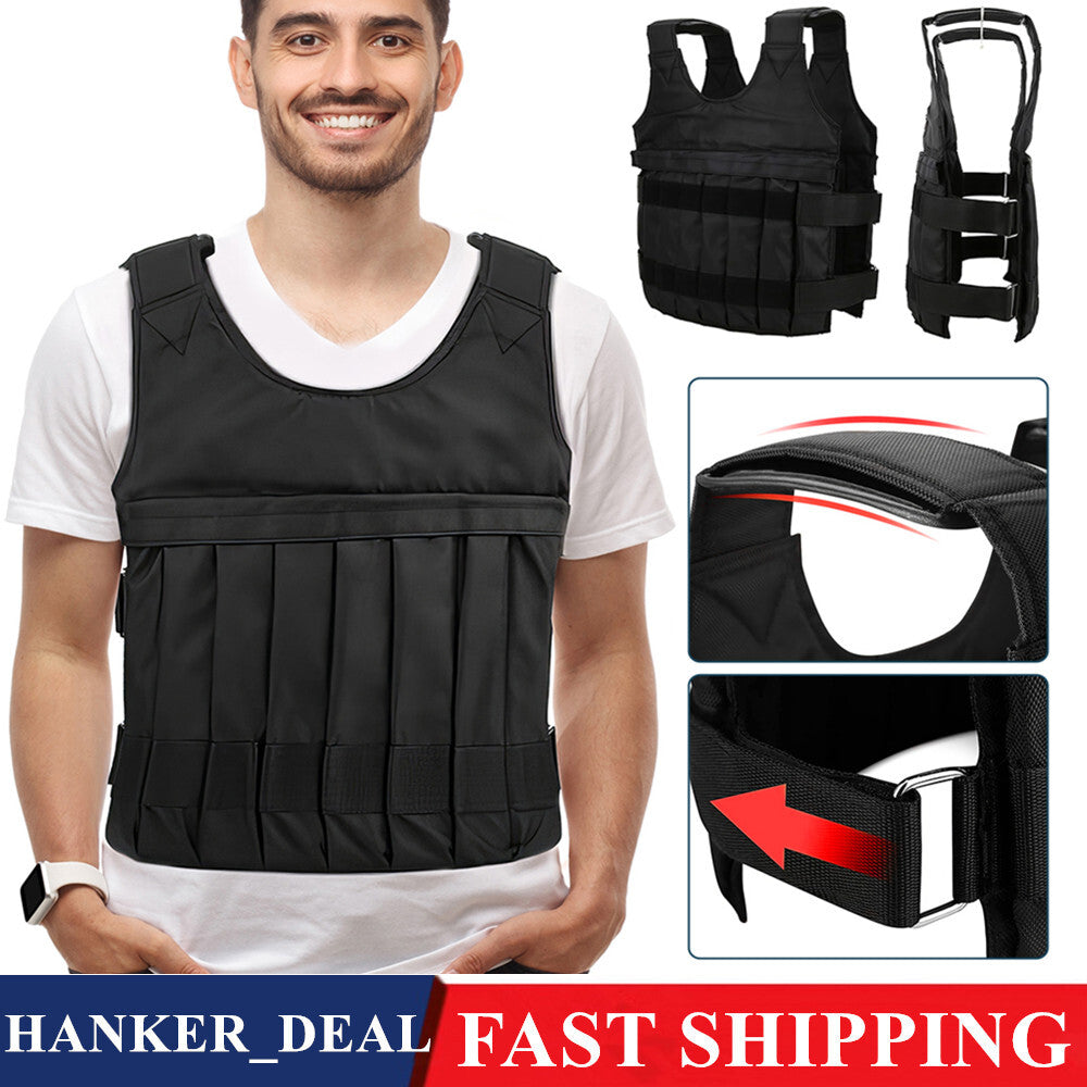 Weighted Training Vest 20KG/50KG – Adjustable Fitness Vest for Running, Gym & Strength Training
