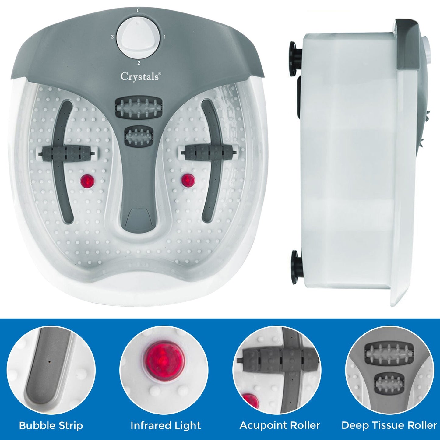 Electric Foot Spa with Heat & Vibration – Infrared Massage & Pedicure Bath