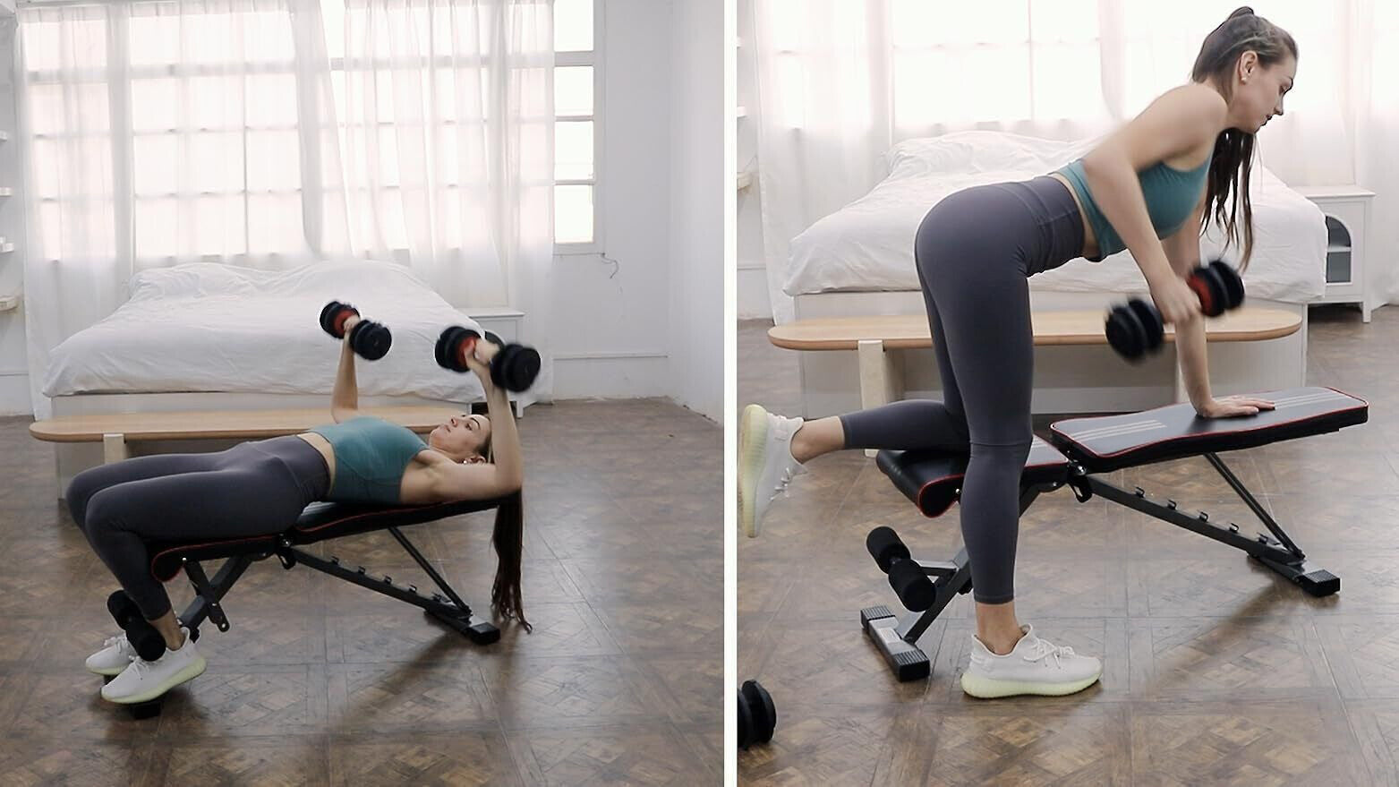 Dumbbell Weight Bench – Adjustable Decline/Flat Strength Training Bench for Home Gym