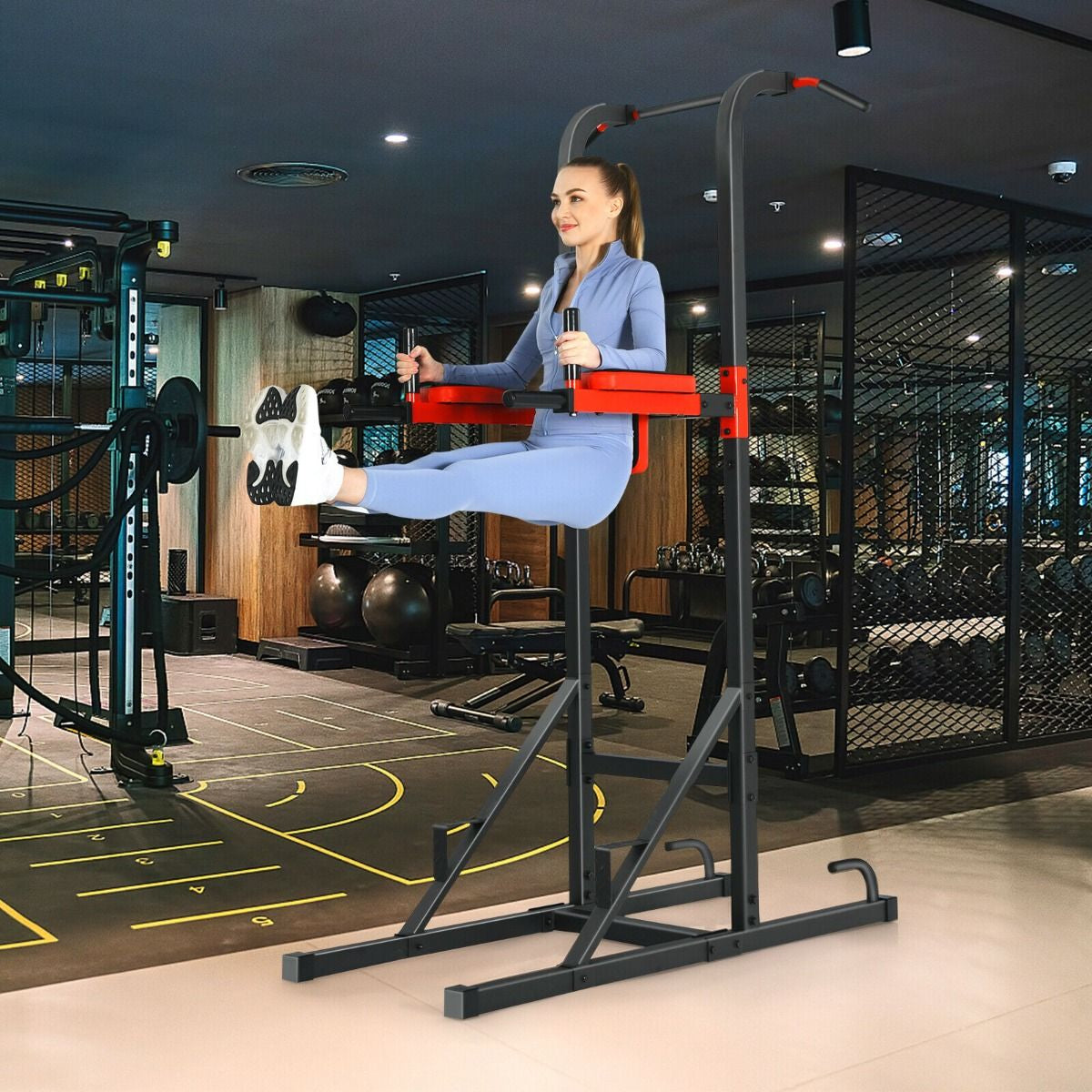 Multi-Function Power Tower Dip Station for Full-Body Strength Training