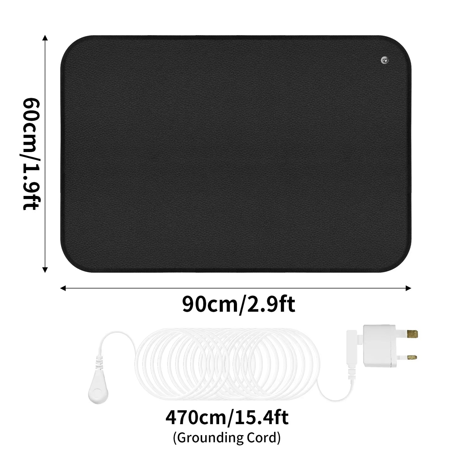 Grounding Mat for Sleep Energy Pain Relief Inflammation Balance Wellness Earth Connected Therapy for Grounding Conductive Rug