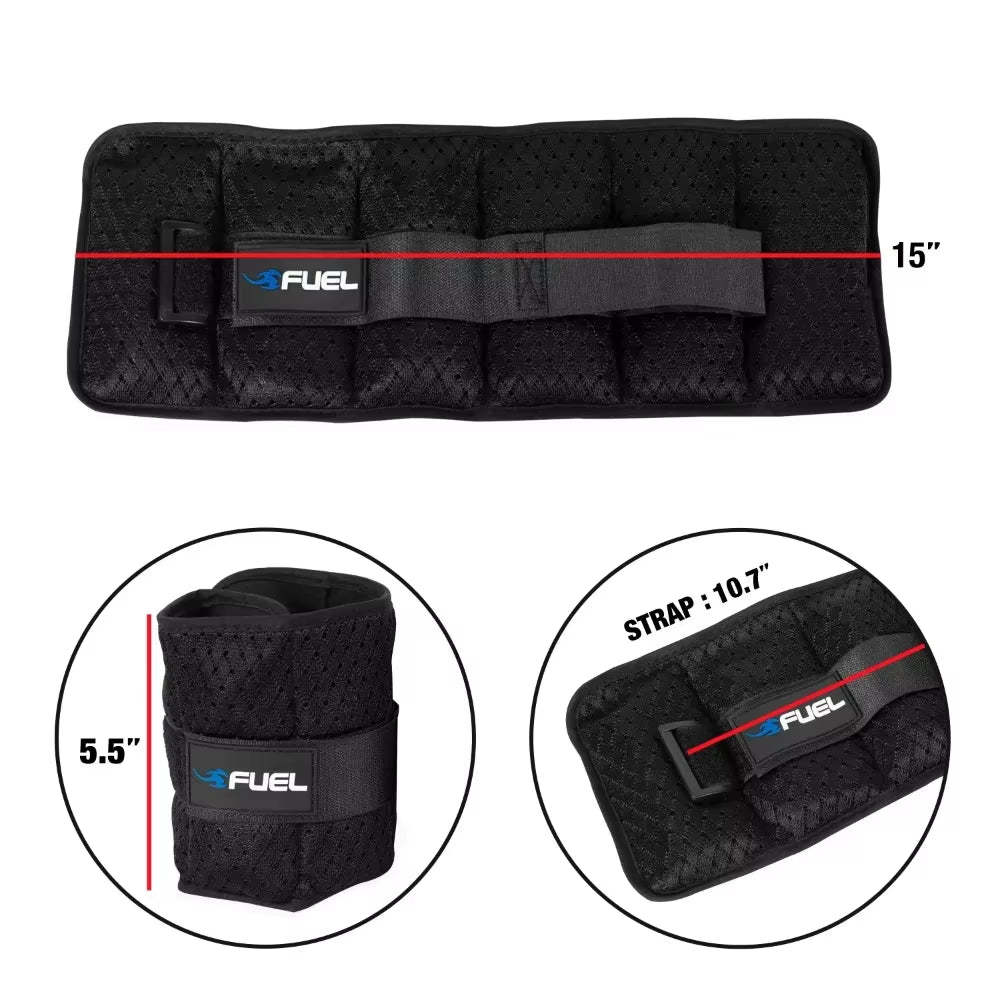 Adjustable Wrist/Ankle Weights, 2.5-Pound Pair (5 Lb Total)