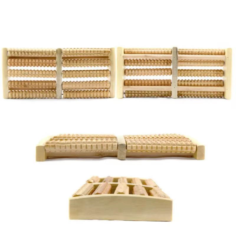 Massage Reflexology Natural Wooden Foot Roller Wood Care Relax Relief Massager Spa Gift anti Cellulite Foot Massager Care