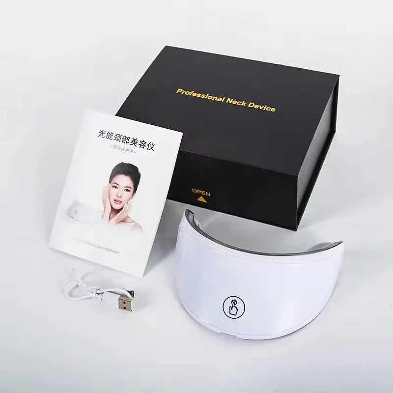 2025 Neck LED Mask 7 Colors Photon Anti-Wrinkle Skin Brightening Neck Beauty Mask Skin Tightening Neck Wrinkle Remover Skin Care