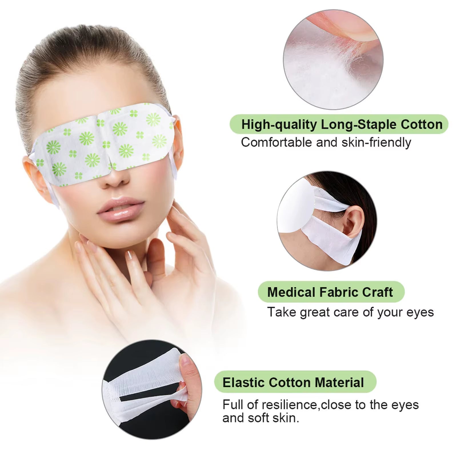 Herbal Steam Eye Mask Relieve Fatigue Soothe Eye Discomfort Fade Dark Circles Nourish Moisturizing Hot Compress Eye Mask