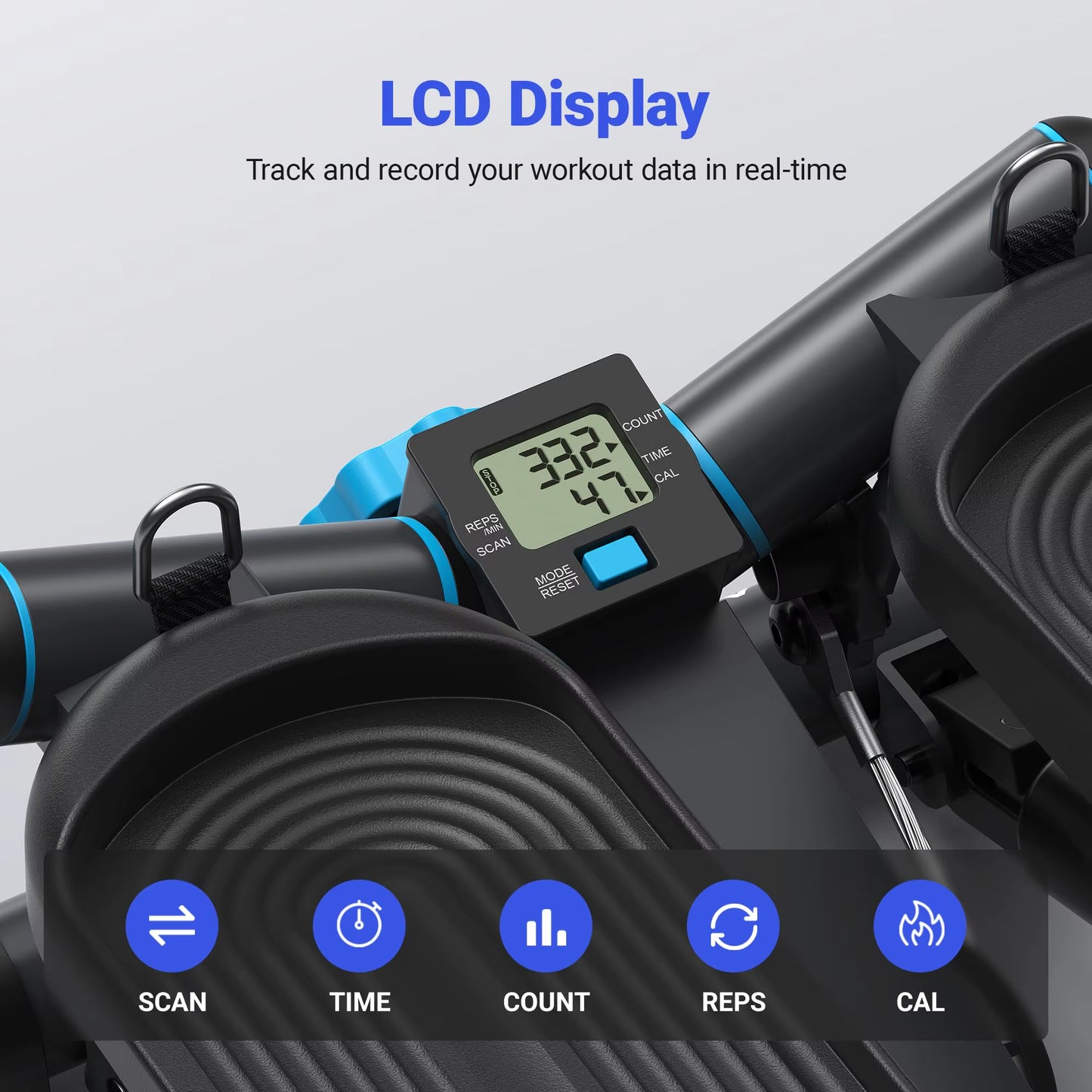 Mini Stepper for Exercise Twist Stair Stepper 330LBS Capacity Stepper Exercise Equipment with Resistance Band for Fitness