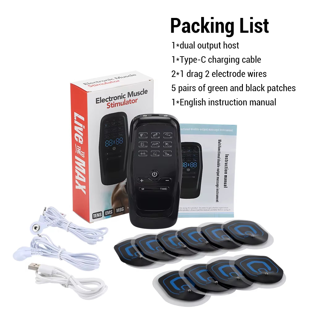 Physiotherapy Tens Muscle Stimulator Electric EMS Acupuncture Body Massage Digital Therapy Slimming Machine Electro Stimulator