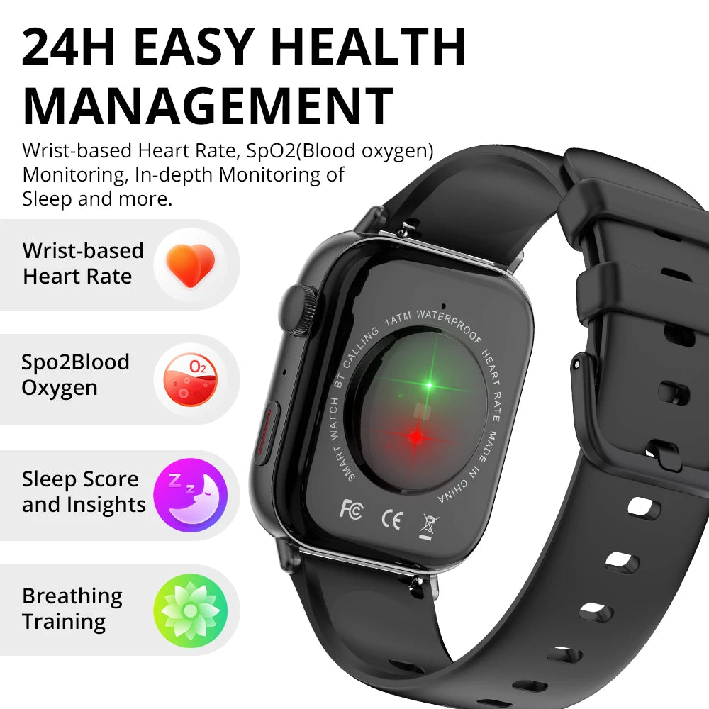 New  C8 Max Voice Calling Smart Watch 1.93" Large HD Color Display Health and Fitness Tracking Smartwatch for Men and Women