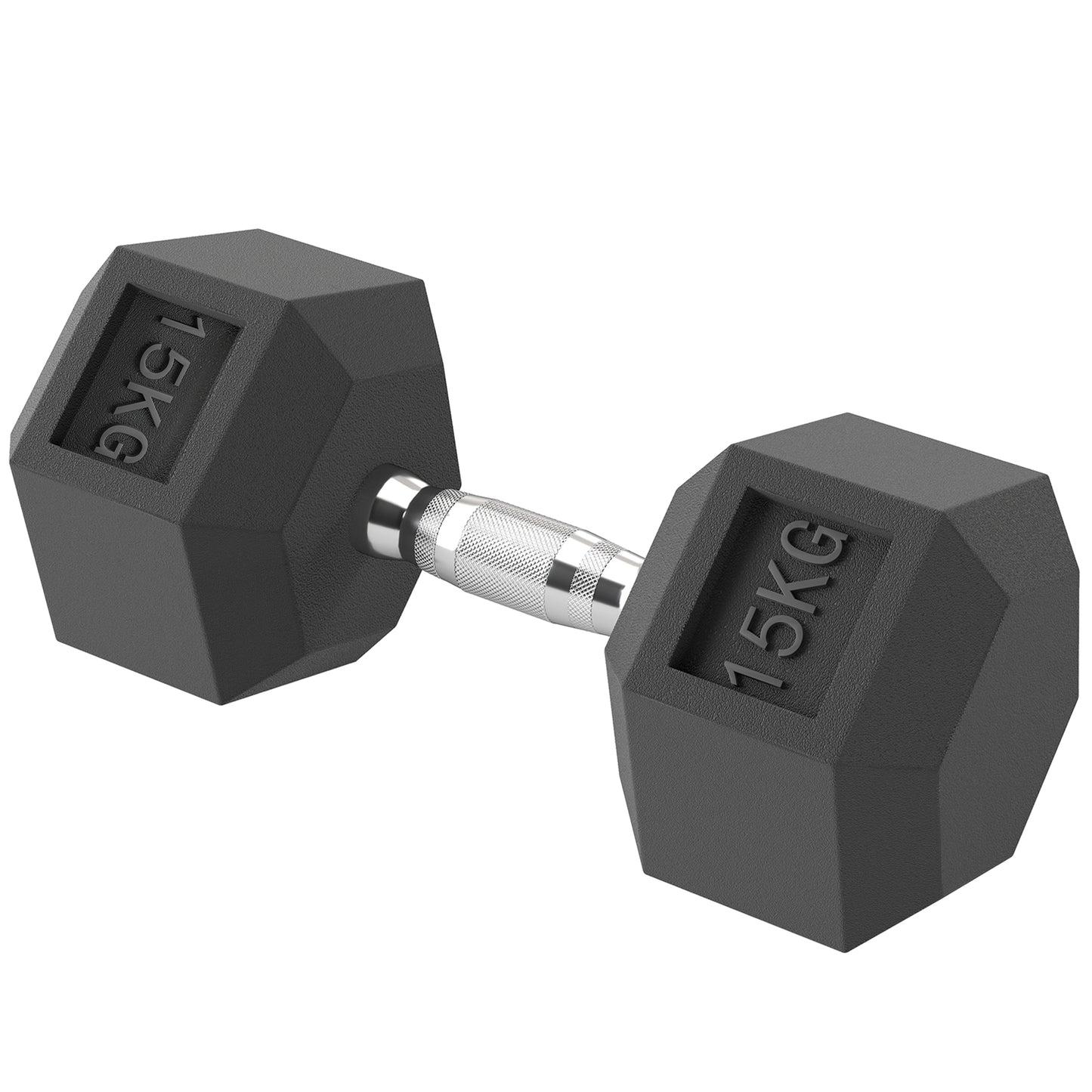 Single Rubber Hex Dumbbell Encased Ergo Weights Home Exercise Gym Fitness