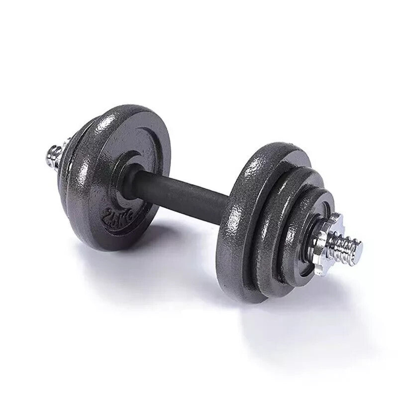 20KG Adjustable Dumbbells Pair Cast Iron Weights Set Gym Fitness Barbell