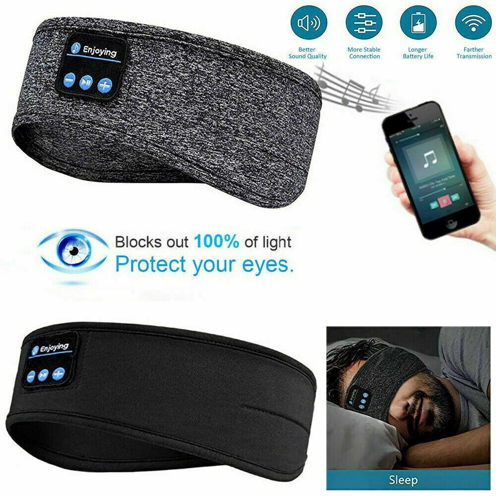 Bluetooth Sleep Headband with Wireless Headphones – Ultra-Soft Eye Mask for Sleep, Relaxation & Travel