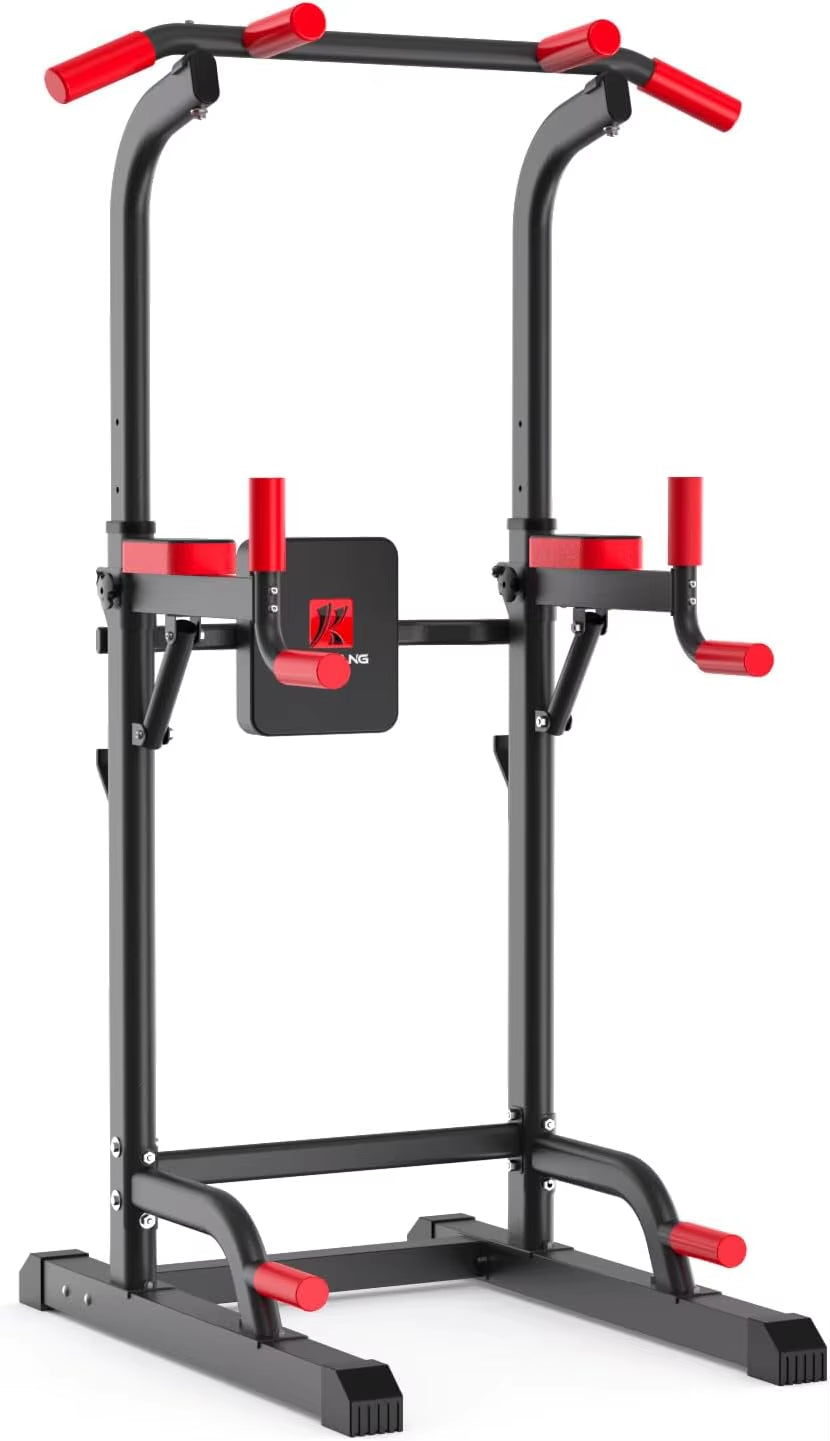 Power Tower Dip Station,Multi-Function Pull up Adujustable Height up 85.5" for Home Gym Strength Training Fitness Equipment,400L