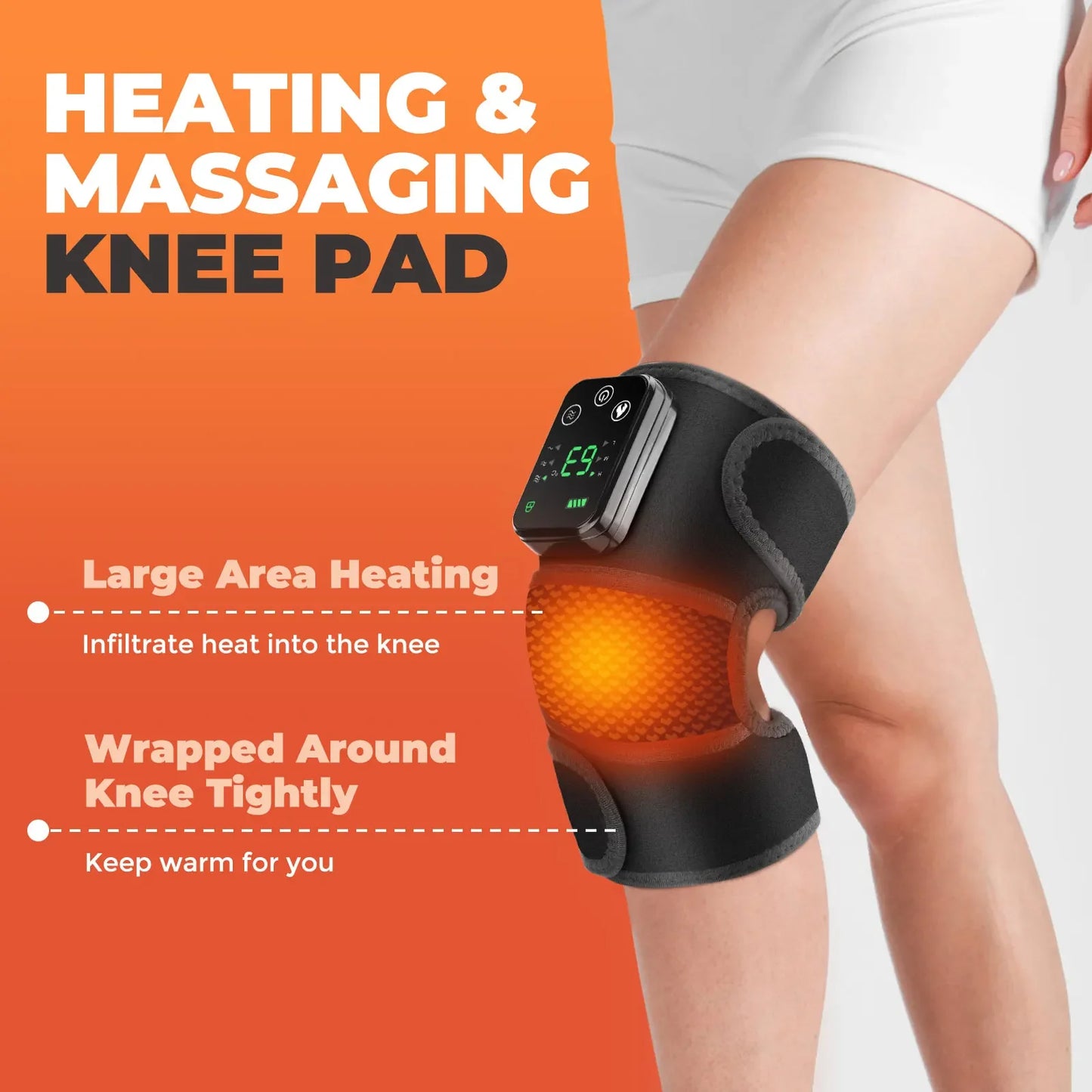 Electric Heated Vibration Knee Massager – Pain Relief, Joint Support & Improved Mobility